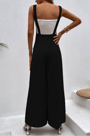 Square Neck Wide Strap Jumpsuit - The Michelle Style Boutique