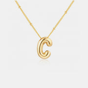 Gold-Plated Letter Pendant Necklace - The Michelle Style Boutique