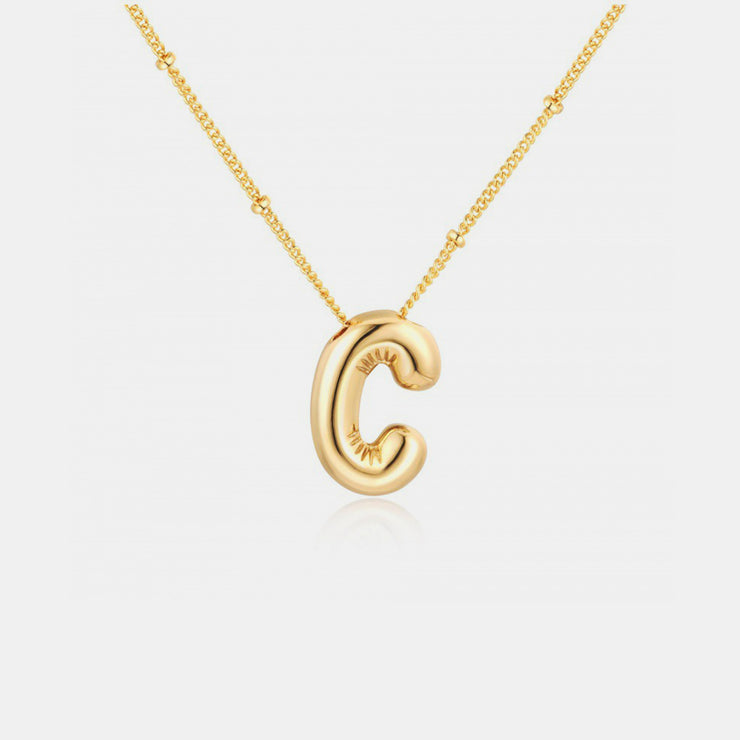 Gold-Plated Letter Pendant Necklace - The Michelle Style Boutique