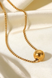 18K Gold-Plated Round Shape Pendant Necklace - The Michelle Style Boutique