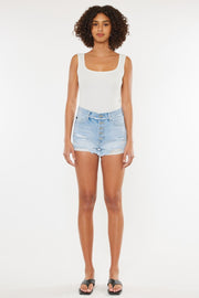 Kancan Distressed Button Fly Denim Shorts - The Michelle Style Boutique