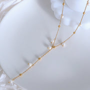 18K Gold-Plated Pearl Drop Necklace - The Michelle Style Boutique