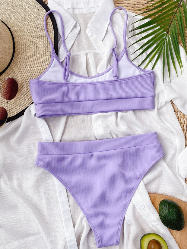 Scoop Neck Spaghetti Strap Two-Piece Swim Set - The Michelle Style Boutique