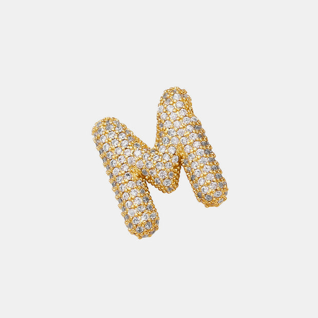 Gold-Plated Inlaid Zircon Letter Necklace - The Michelle Style Boutique