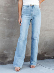 Washed Straight Leg Jeans - The Michelle Style Boutique