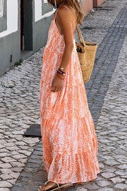 Printed Scoop Neck Maxi Cami Dress - The Michelle Style Boutique