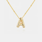 Gold-Plated Letter Pendant Necklace - The Michelle Style Boutique