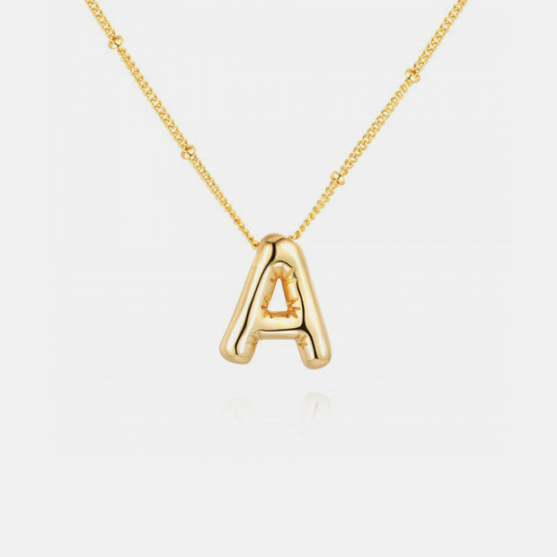 Gold-Plated Letter Pendant Necklace - The Michelle Style Boutique