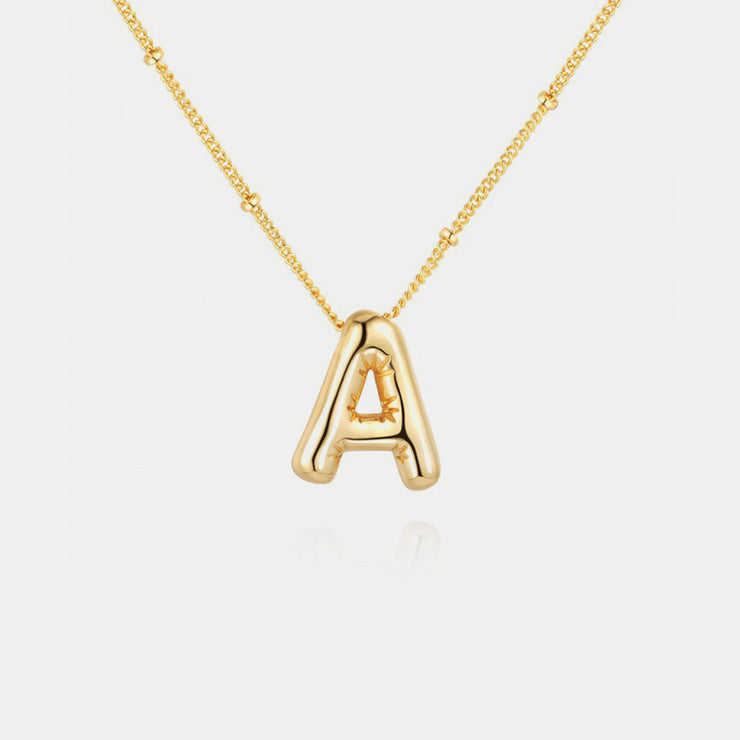 Gold-Plated Letter Pendant Necklace - The Michelle Style Boutique