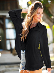 Pocketed Dropped Shoulder Cover Up - The Michelle Style Boutique