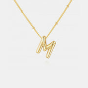 Gold-Plated Letter Pendant Necklace - The Michelle Style Boutique