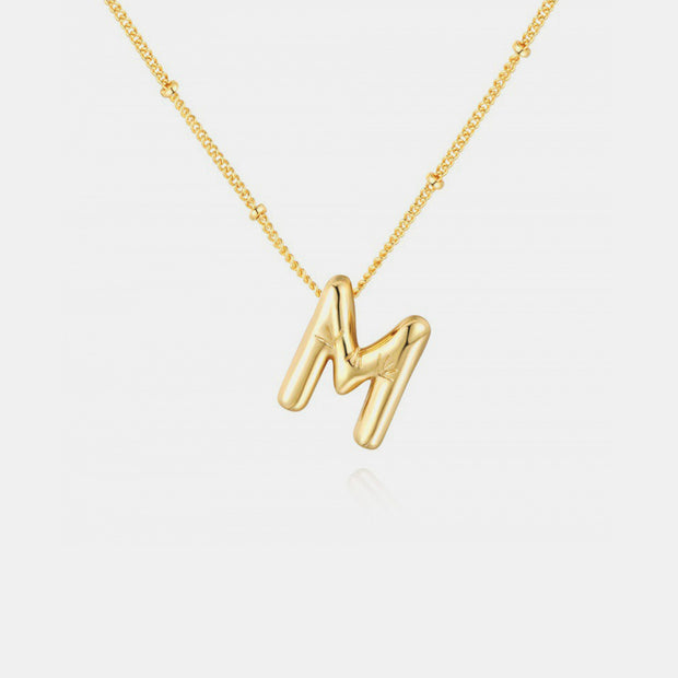 Gold-Plated Letter Pendant Necklace - The Michelle Style Boutique