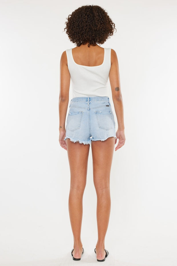 Kancan Distressed Button Fly Denim Shorts - The Michelle Style Boutique