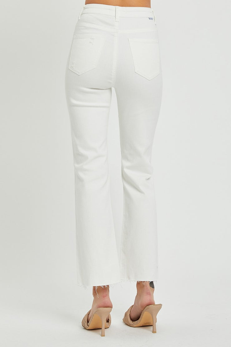 RISEN Full Size High Rise Button Fly Straight Ankle Jeans - The Michelle Style Boutique