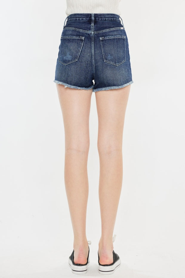 Kancan Raw Hem Button Fly Denim Shorts - The Michelle Style Boutique