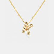 Gold-Plated Letter Pendant Necklace - The Michelle Style Boutique