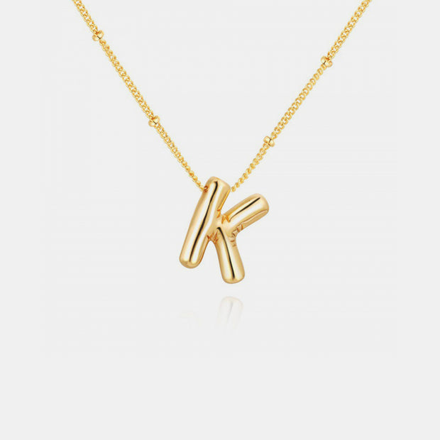 Gold-Plated Letter Pendant Necklace - The Michelle Style Boutique