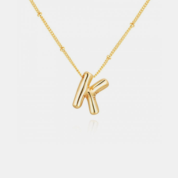 Gold-Plated Letter Pendant Necklace - The Michelle Style Boutique