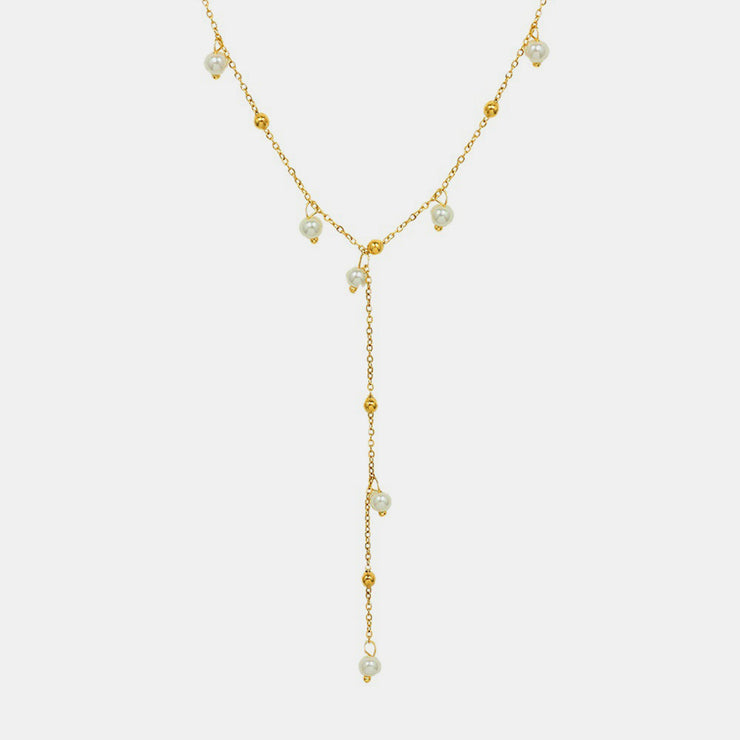 18K Gold-Plated Pearl Drop Necklace - The Michelle Style Boutique