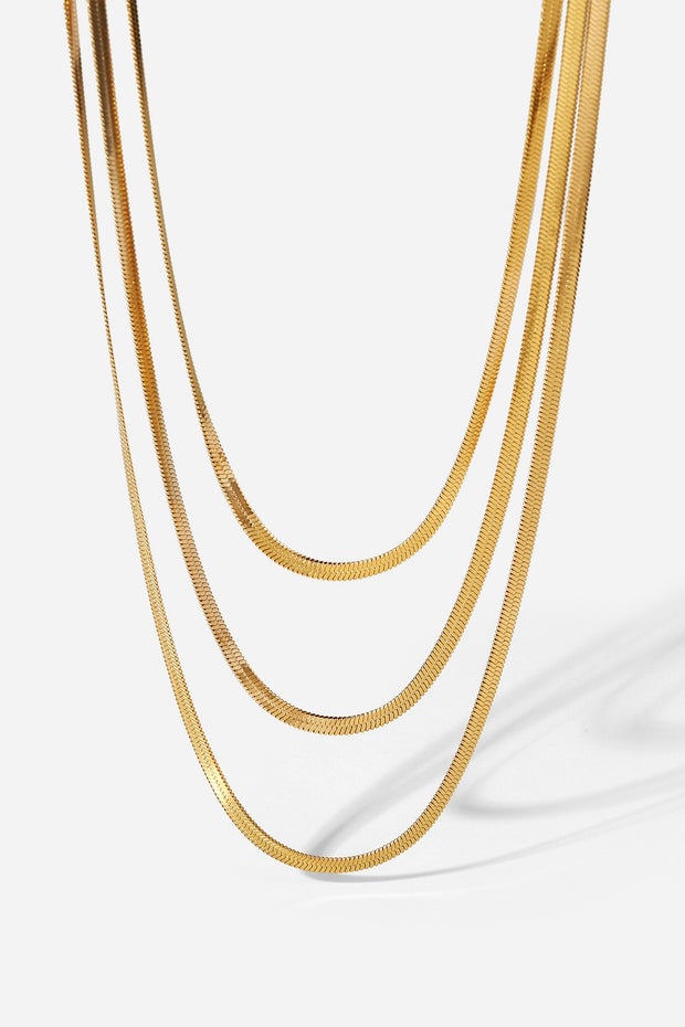 Triple-Layered Snake Chain Necklace - The Michelle Style Boutique