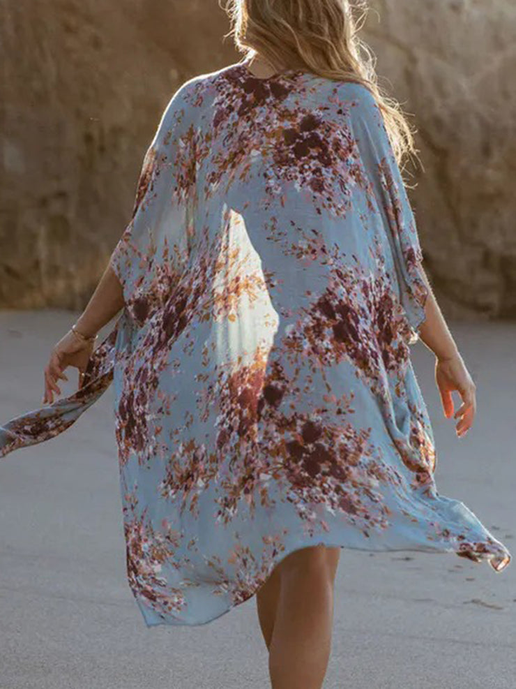 Printed Open Front Cover-Up - The Michelle Style Boutique