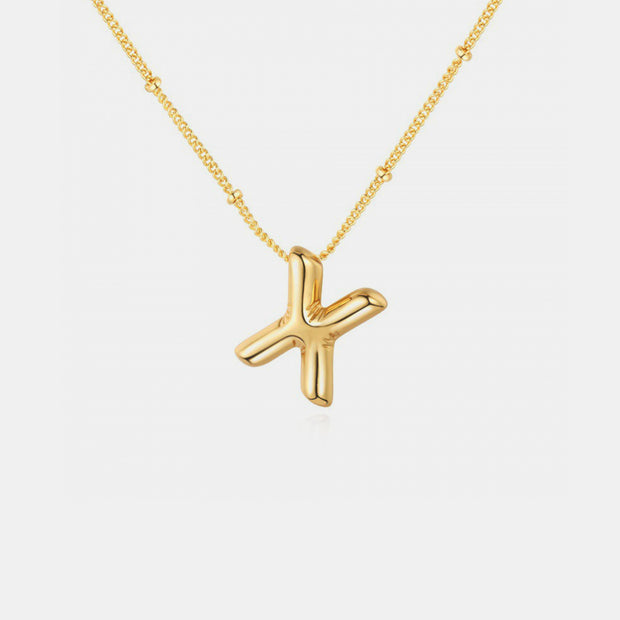 Gold-Plated Letter Pendant Necklace - The Michelle Style Boutique