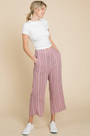 Cotton Bleu by Nu Lab Striped Elastic Waist Wide Leg Pants - The Michelle Style Boutique