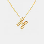 Gold-Plated Letter Pendant Necklace - The Michelle Style Boutique