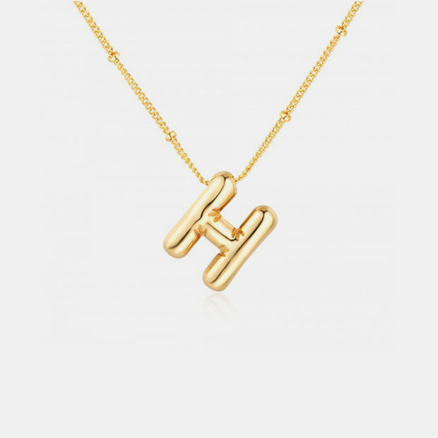 Gold-Plated Letter Pendant Necklace - The Michelle Style Boutique