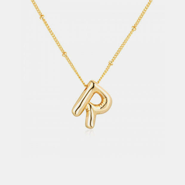 Gold-Plated Letter Pendant Necklace - The Michelle Style Boutique