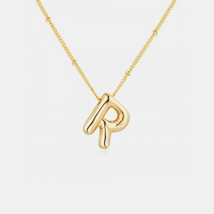 Gold-Plated Letter Pendant Necklace - The Michelle Style Boutique