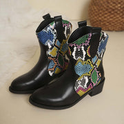 PU Leather Color Block Boots - The Michelle Style Boutique