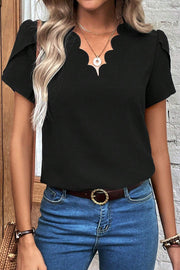 V-Neck Short Sleeve T-Shirt - The Michelle Style Boutique