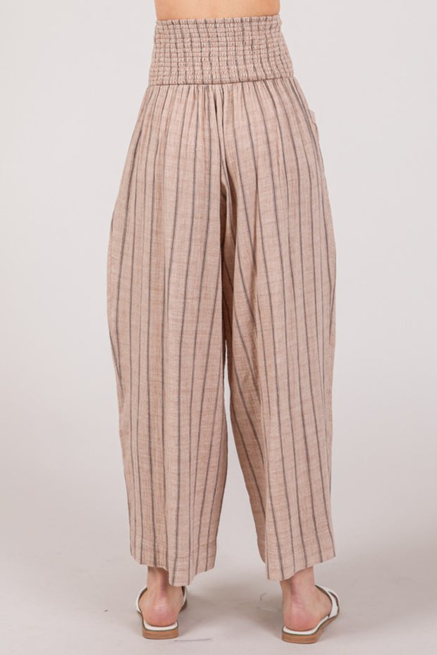 SAGE + FIG Cotton Gauze Wash Stripe Pants - The Michelle Style Boutique