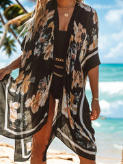 Printed Open Front Cover-Up - The Michelle Style Boutique