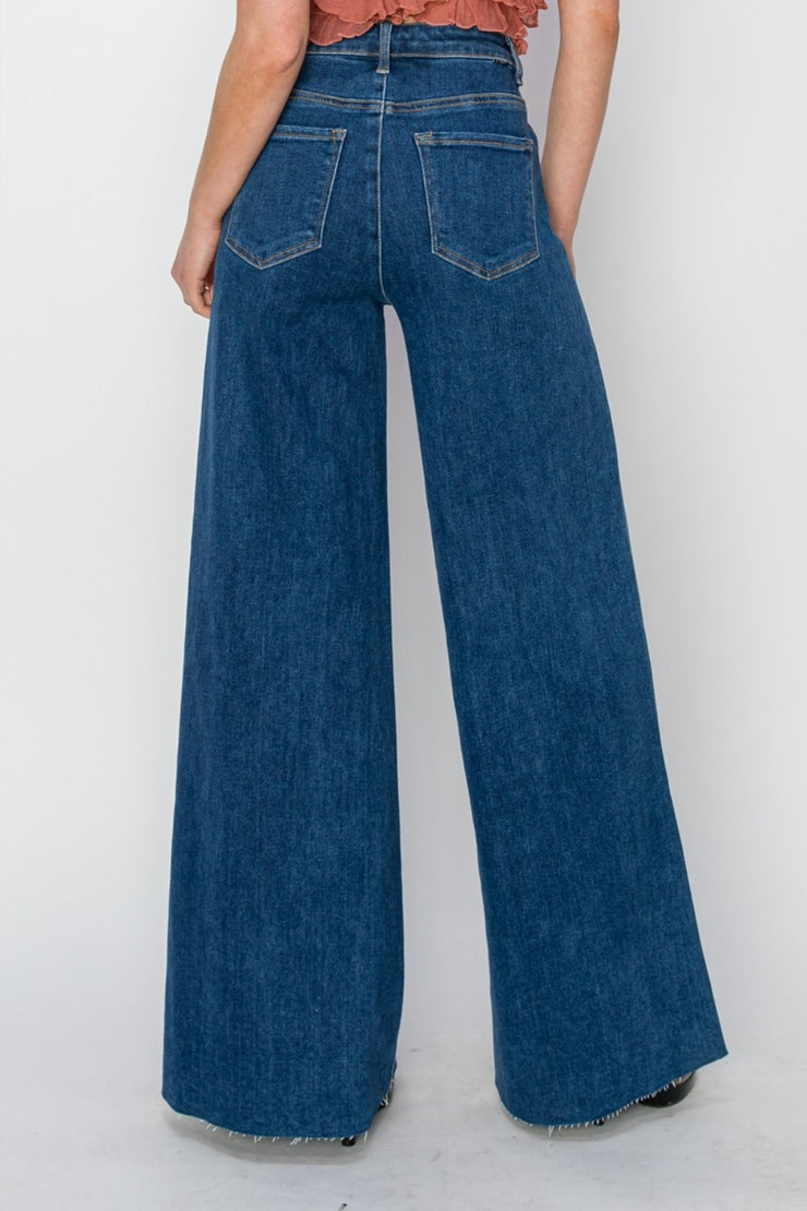 RISEN High Rise Palazzo Jeans - The Michelle Style Boutique